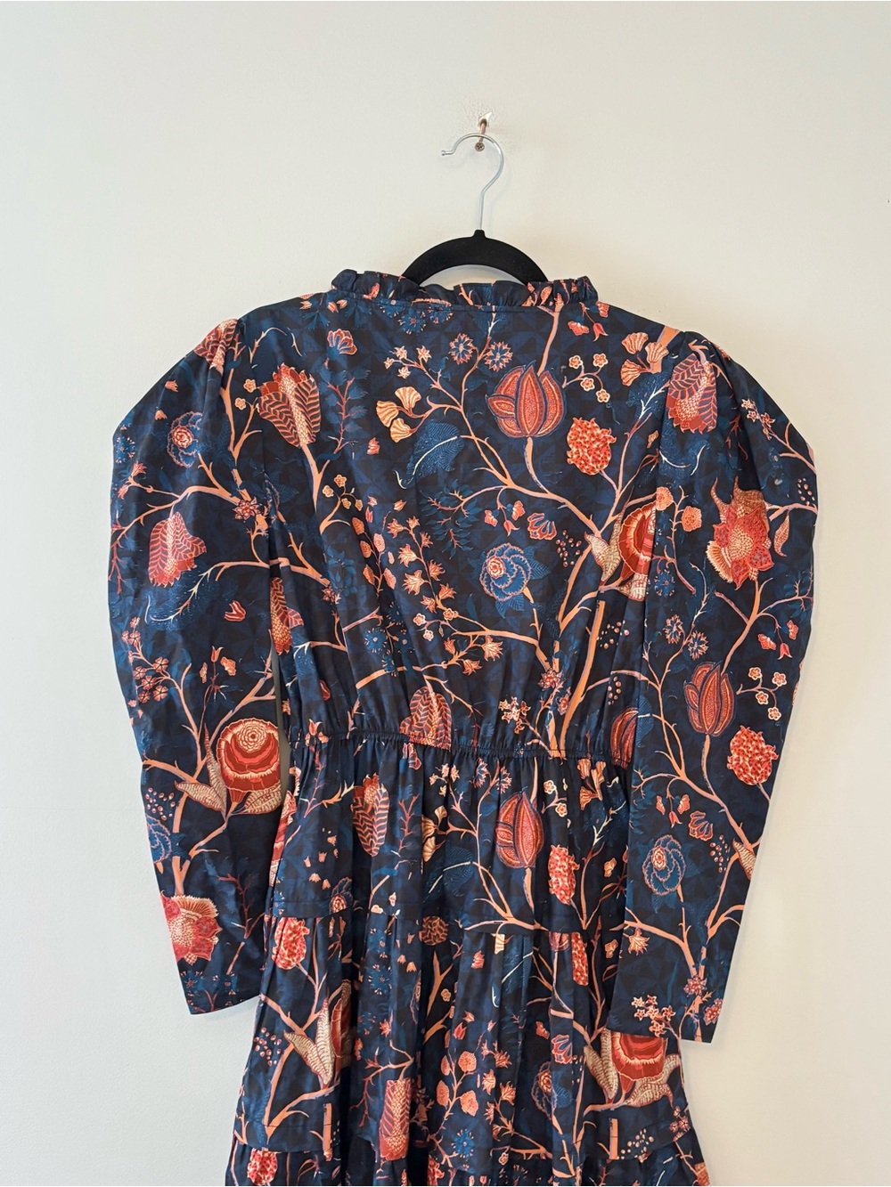 Ulla Johnson Nanette Midi Dress in Moonlight Long Sleeve Tiered Floral Print - Picture 7 of 7